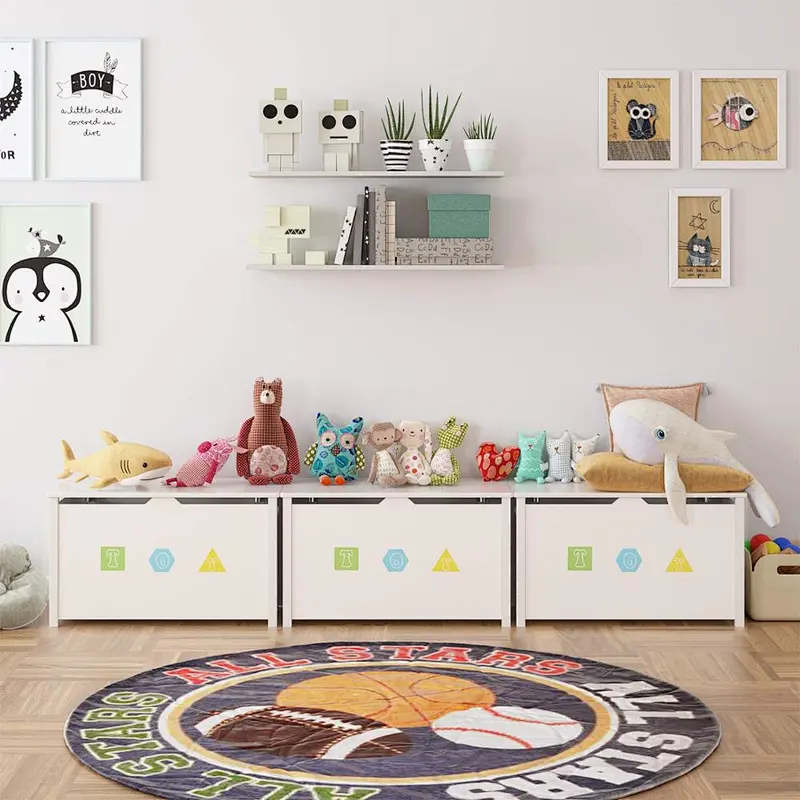 Baby real wood-Wooden Kids Toy Chest with Flip-Top Lid-Large Sturdy Children Storage Cabinet Seat BenchToddler Room Organizer