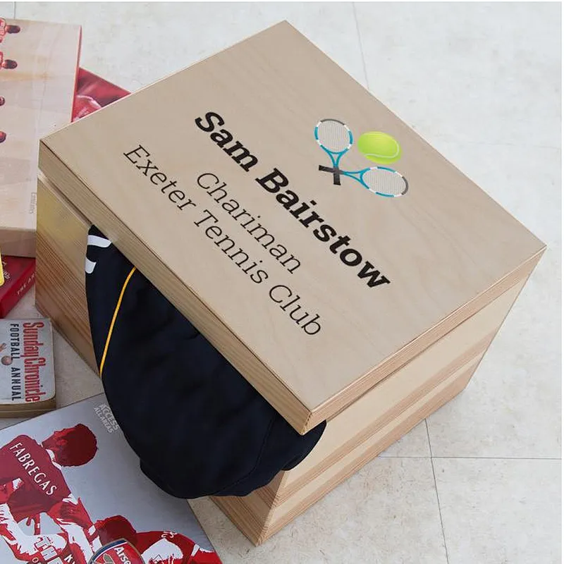 Personalised Sport Keepsake Box with Insignia