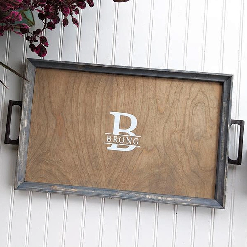 Personalized Serving Tray, Custom Wooden  Platter, Custom Wedding Engagement Gift