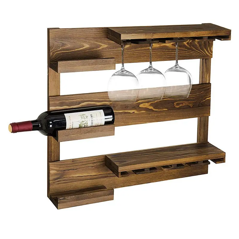 Wine shelf wooden wall mounted shelf wall floating
