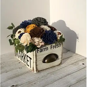 Farmhouse Wooden Sola Wood Box Storage  Vintage Herb Boxes For Home Decor Wooden Craft Boxes Crate Boxes Wooden Handmade
