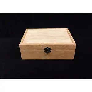 Unfinished Wood Box with Hinges & Latch-8x6x3-unfinished wood box-ready to finish-engravabled