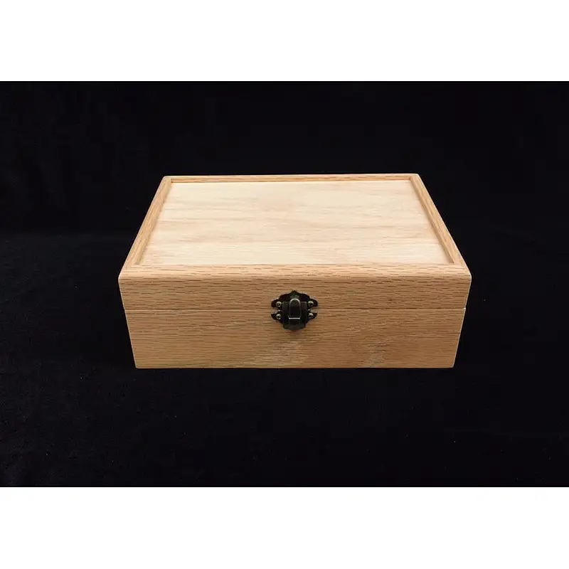 Unfinished Wood Box with Hinges & Latch-8x6x3-unfinished wood box-ready to finish-engravabled