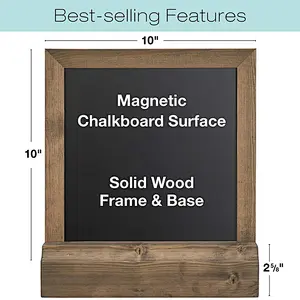 Vintage Rustic Wood Tabletop Chalkboard Includes 4 Liquid Chalk Markers Wedding Table Sign Kitchen