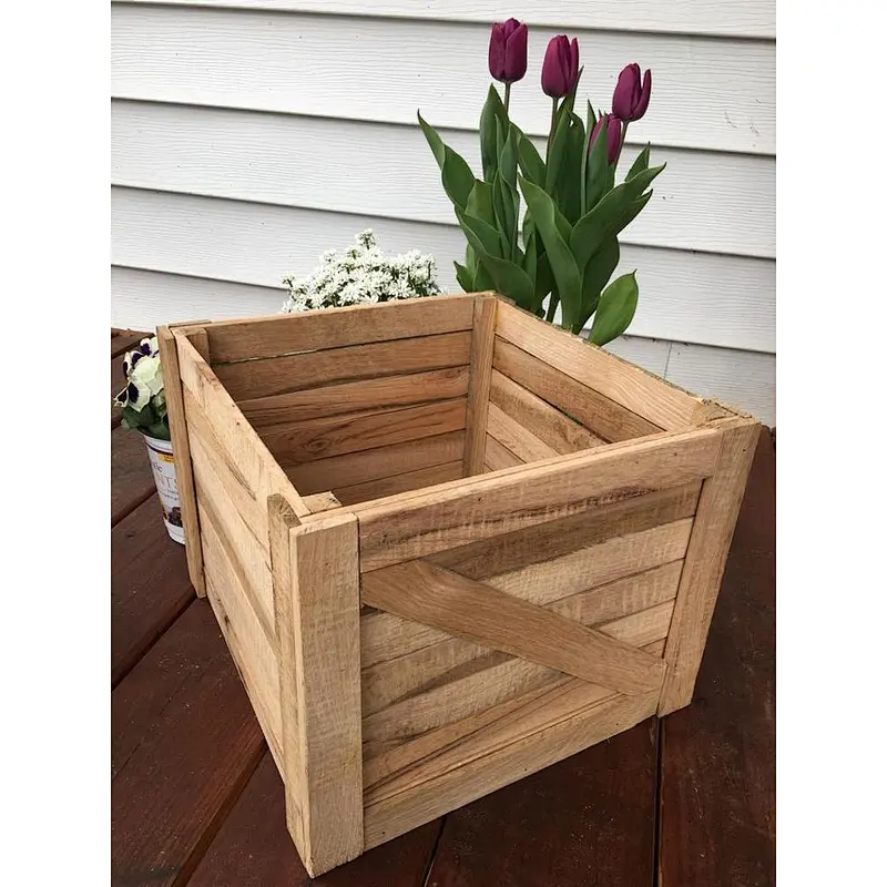 Rustic Oak Wood Planter Boxwood planter boxwooden storage boxjewelry organizer wood storage boxunfinished wood crates wholesale