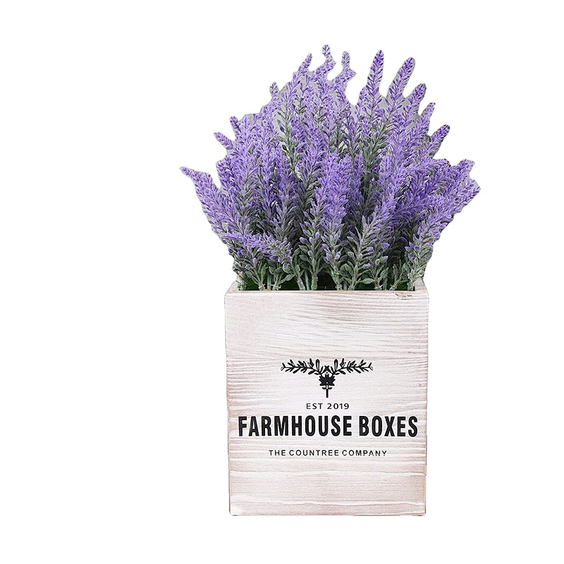 Rustic Tissue Box Cover Farmhouse Tissue Box Holder with Faux Lavender Arrangement