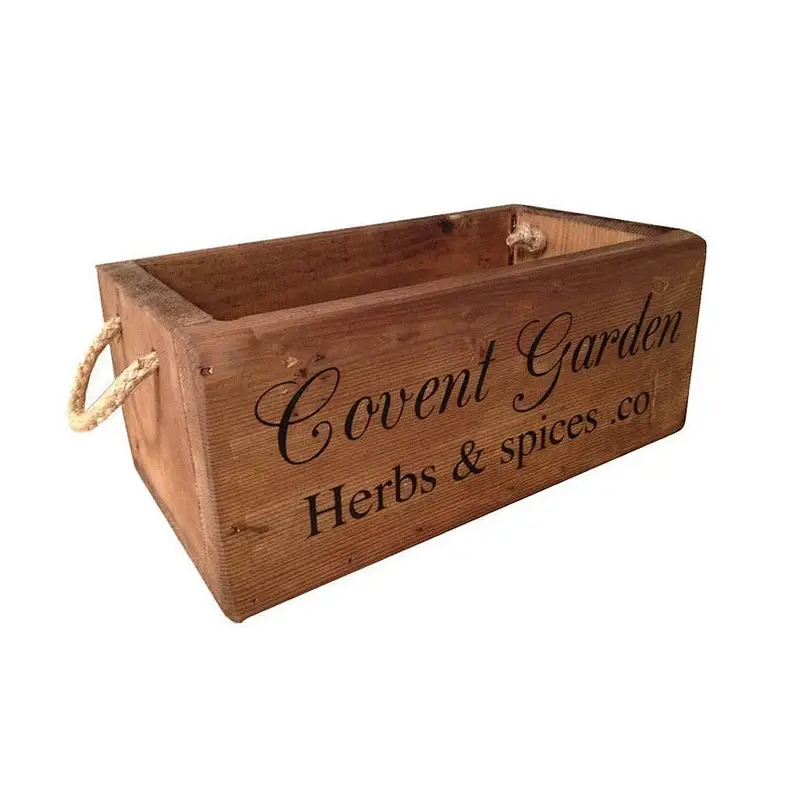 Personalised Rustic Handy Wooden Trug wedding Gift box