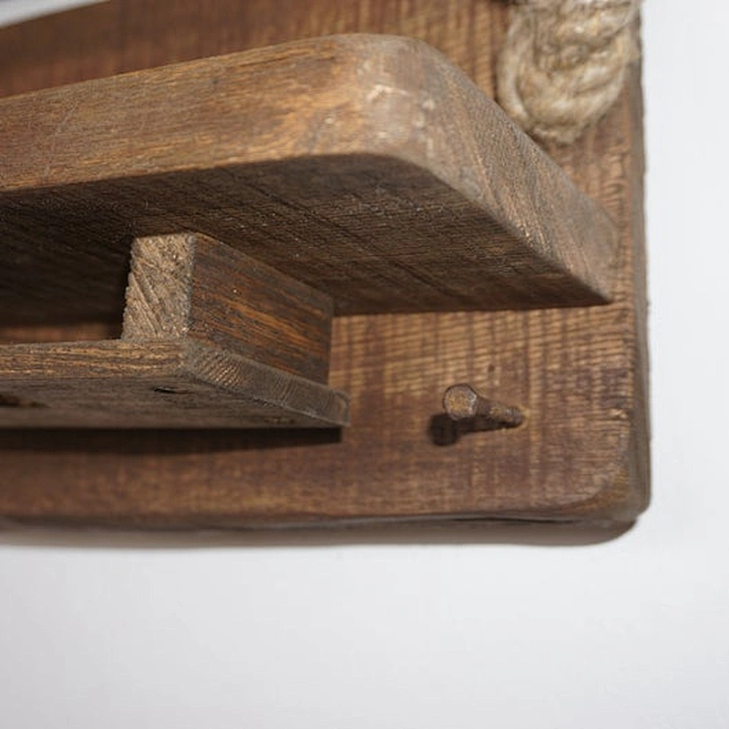 Rustic Wall-Mounted Wine Shelf