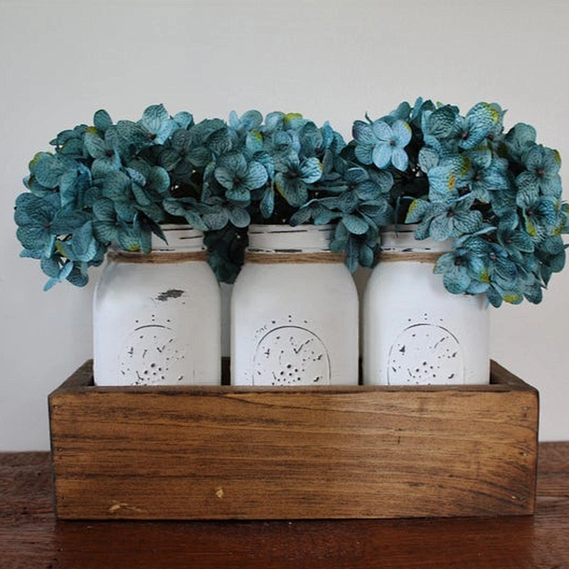 Storage Display Wooden Box  planter box wooden trays and boxes vintage box wood for planter flowers Mason jar
