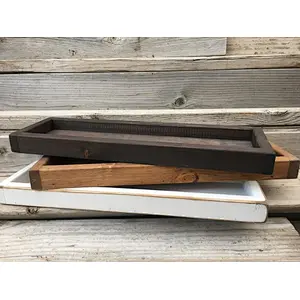 Rustic Wood Tray Wooden Decorative Coffee Table Bathroom Tray