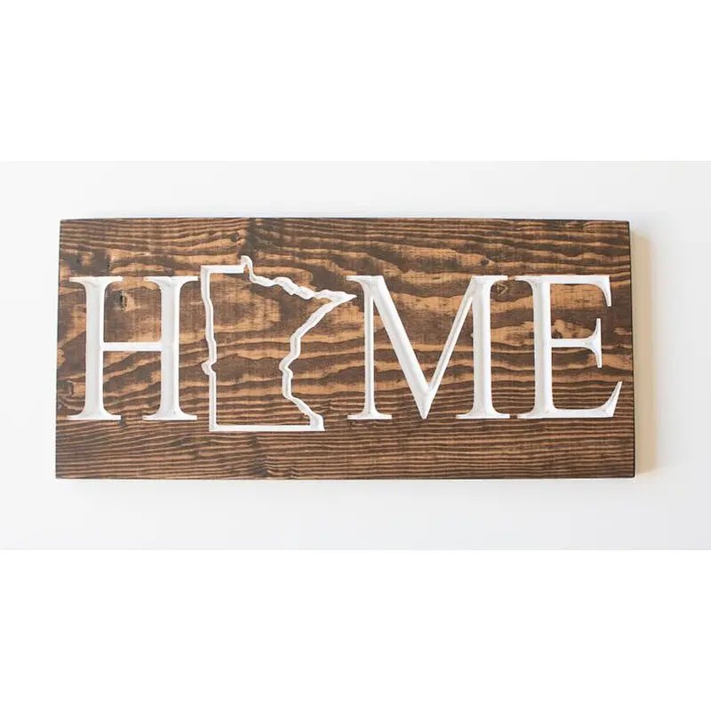 wood sign custom wood signs to decorate wallsMinnesota Home-MN Carved Wooden Signs - MN State Sign - Wood Decor Signs