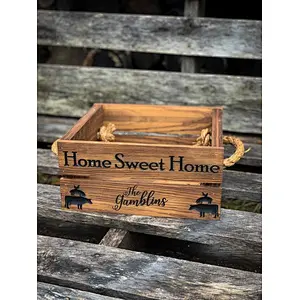 Home and office Wooden Crate Home Decor Wooden box with rope handle