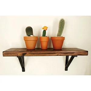Floating Shelves Wooden Wall -Mounted Set of 3 Rustic Hanging Floating Shelf Wooden wall shelves to table wall book shelf