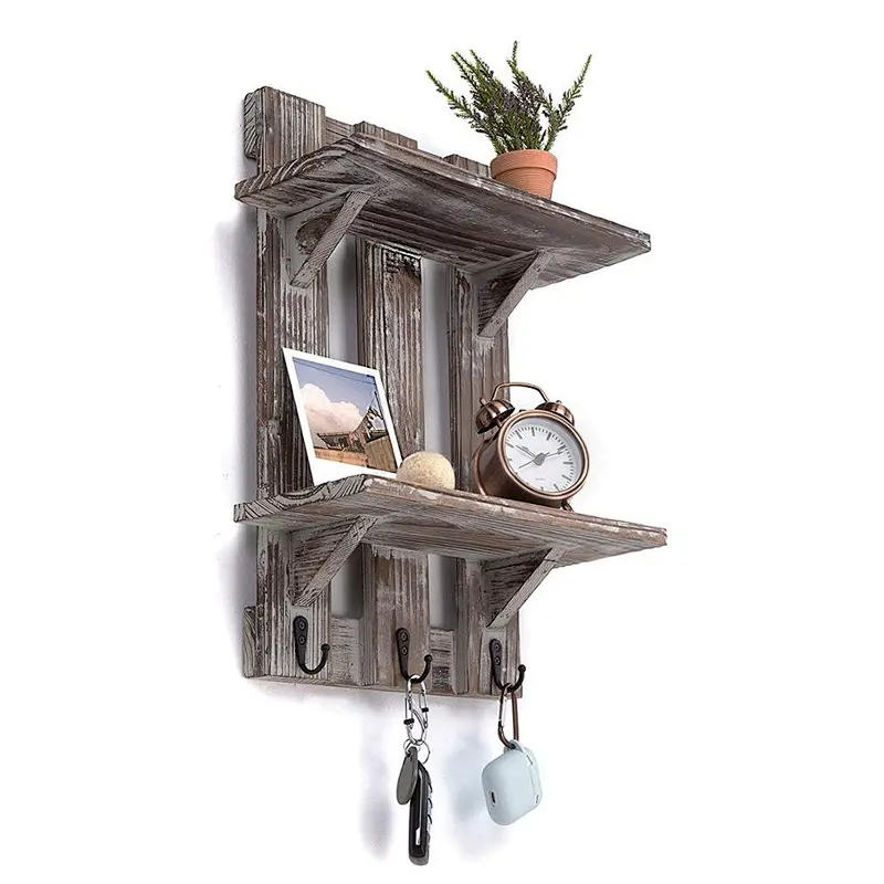 Rustic WallMounted Shelves- Wood Floating Pallet shelf mount wall bracket wood decorative floatingshelves wall mountedshelf wall