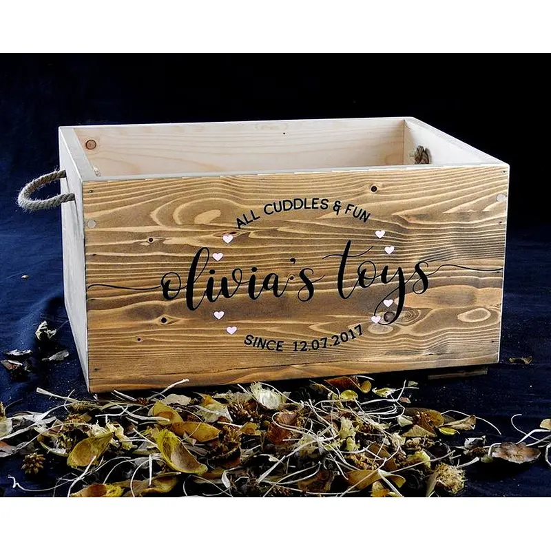 Personalised Garden Tools Wooden Storage Crate  wood boxes fruit crate wood  wooden crate box cheap wooden fruit crates for sale