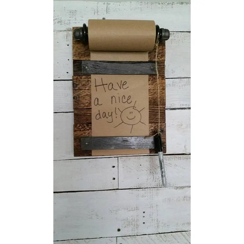 Reclaimed Wood Memo Board-Message -Farmhouse Pallet Wood Memo Board-Kitchen Memo Board