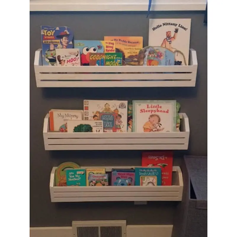 Wall-mounted Shelf,shelf,Wooden storage rack,Children's Book Shelf---Set of 3