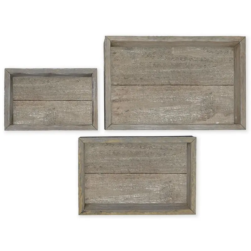 Wood Organizer Trays-The Gray Barn  Rectangle Vintage Farmhouse Shadow Box Shabby Chic Wood Serving Tray