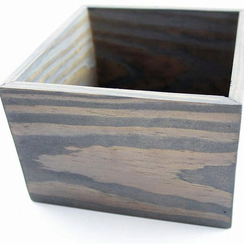 JUNJI Handmade Wooden Box Wedding Centerpiece Planter Home Decor Storage Desk