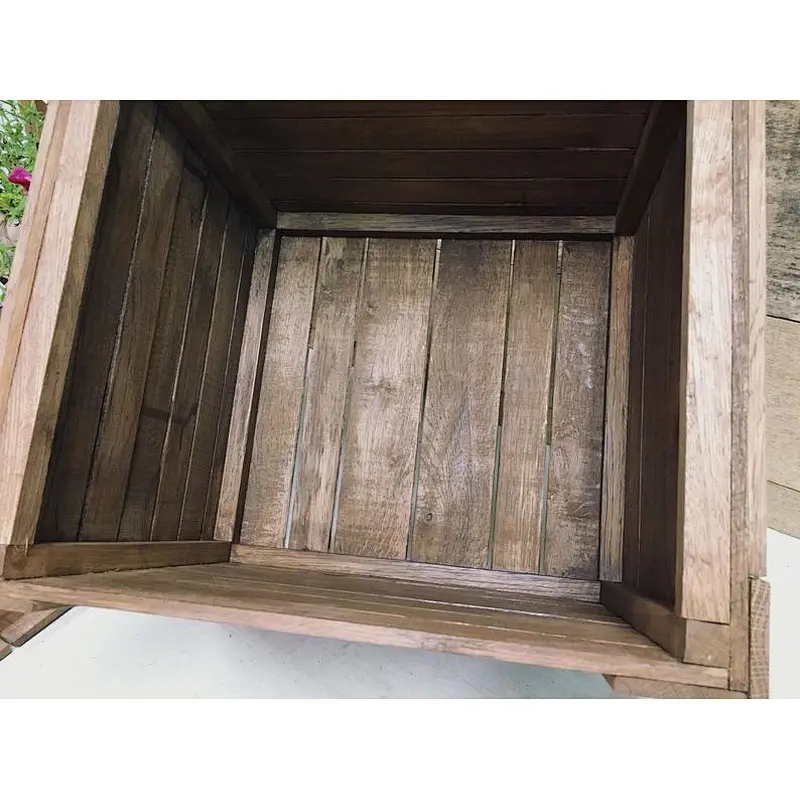 Rustic Wood Box Farm Crate with Lid for Storage,Shabby Chic Box,Vintage Style