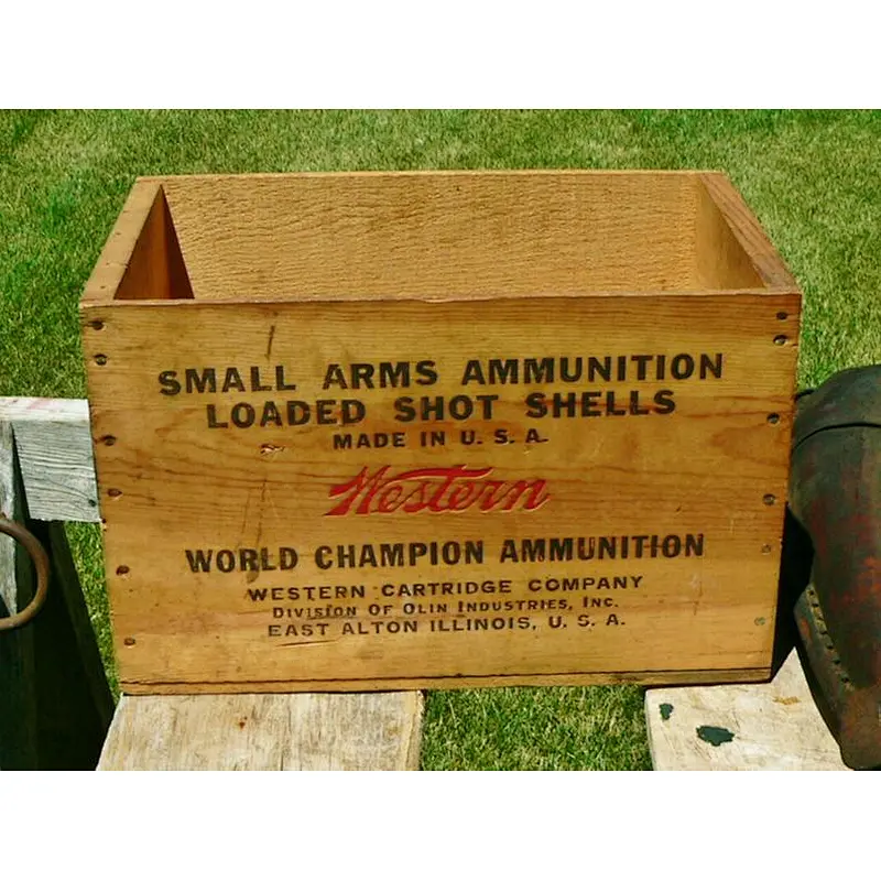 Western Cartridge Co. Super X Ammo Wood Crate Box 12 GA Shotgun Shells