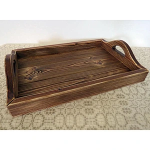 Nordic rustic handmade wooden ceremonial tray
