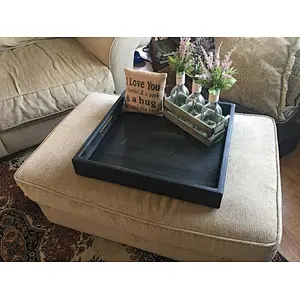 Black Wood Tray, Ottoman Wooden Tray, 2020