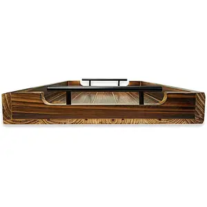 Wooden Ottoman Tray - Farmhouse Decor - Coffee Table Decoration - Serving Tray