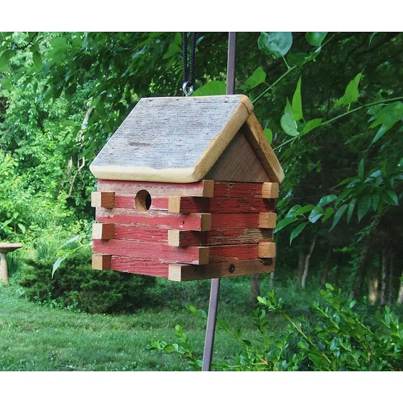 Birdhouses Hanging Americana, Outdoor Wooden Nest Boxes,Easy clean out