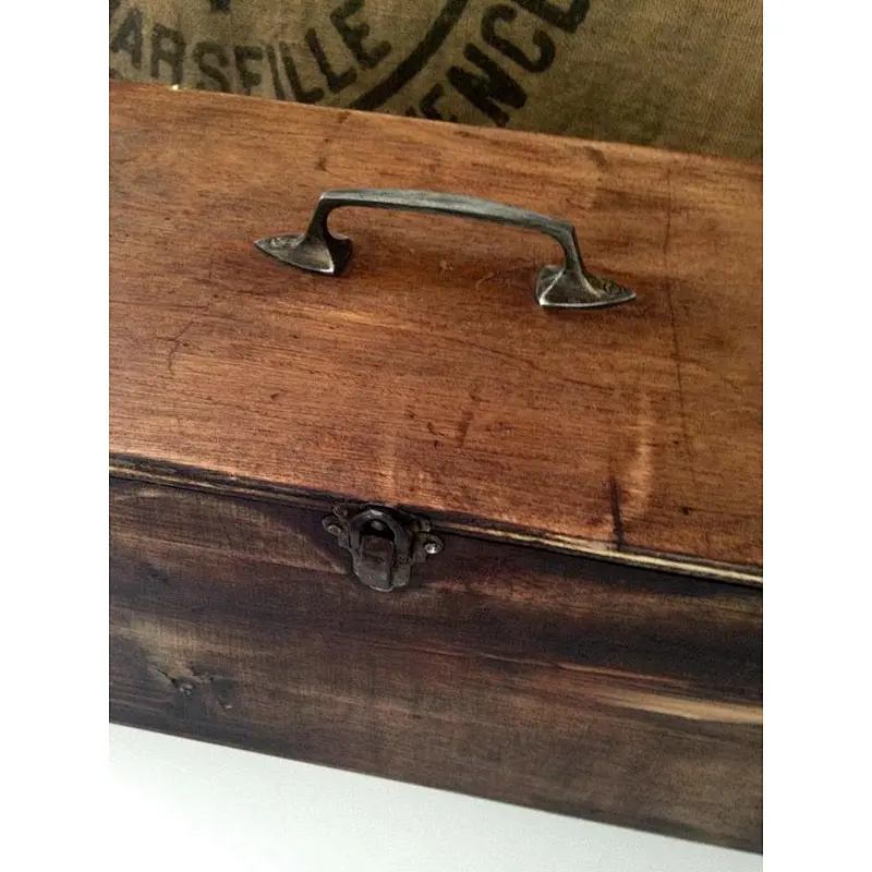 Rustic keepsake with lock personalized customized practical tool  unfinished wholesale antique  grated suitcase with wooden box