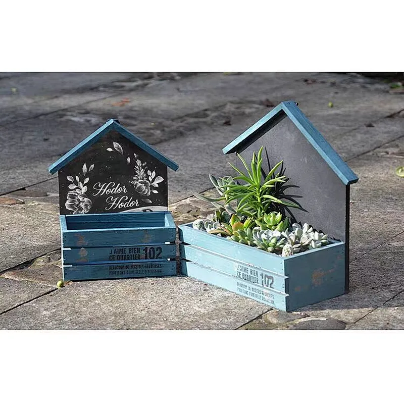 2020 Wood Planter Box Great for Succulent Cactus Herbs Wooden Gift Flower Pot Wooden Planter Box