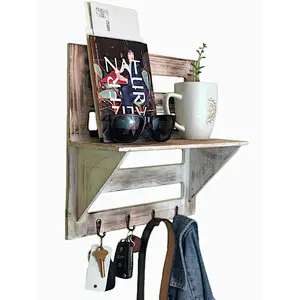 Rusticpersonalized customize   unfinished  home decorationwholesale cheaper big wall mounted bracket,organizer,fir wood