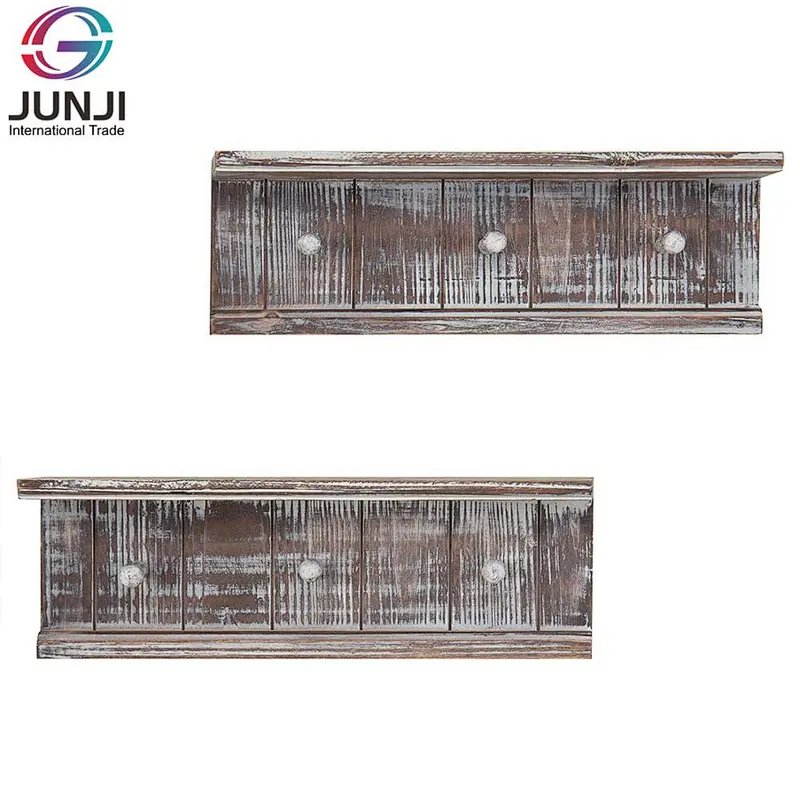 Rustic wood floating wall shelves wall mounted metal shelf home decor wall shelf