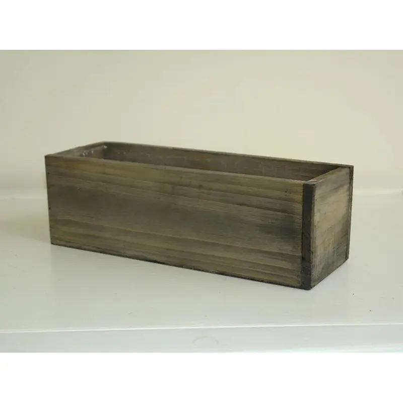 Rectangular wood box boxes woodland planter barn flower pot square vases rustic wedding wooden boxes rustic chic wedding
