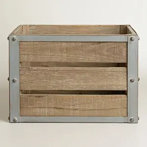 Antique Wooden Crate Storage Box Sebastian Crates Gift Box