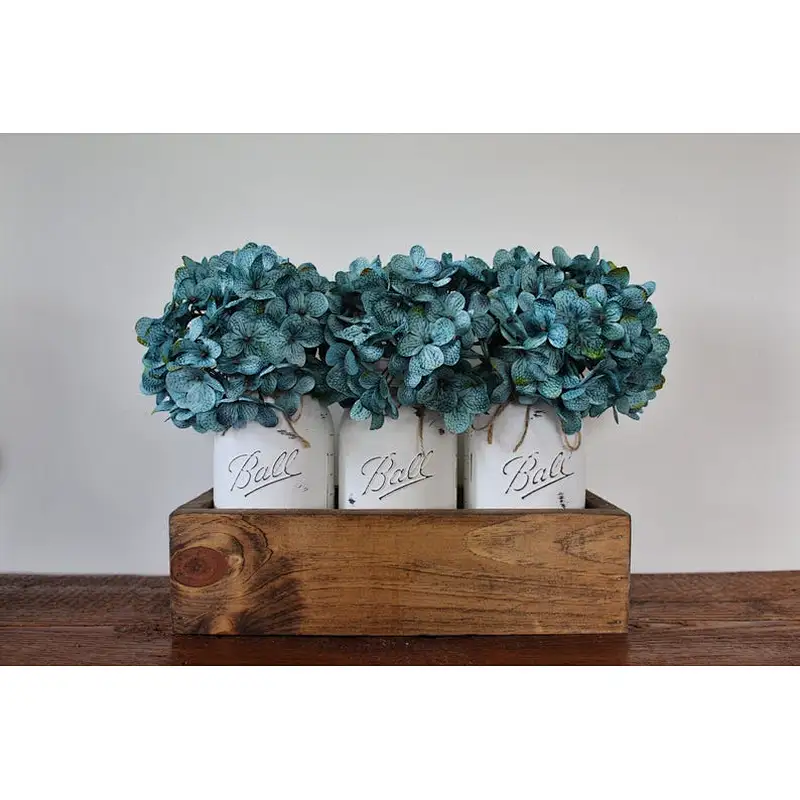 Storage Display Wooden Box  planter box wooden trays and boxes vintage box wood for planter flowers Mason jar