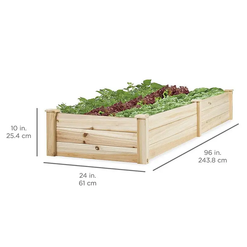 Best Choice Products Vegetable Raised Garden Bed Patio Backyard Grow Flowers Elevated Planter