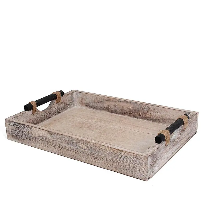 Coffee Table Tray Wooden Trays For Decoration Wooden Serving Trays Wood Dinner Plate Tray Bread Wooden Tray With Handle