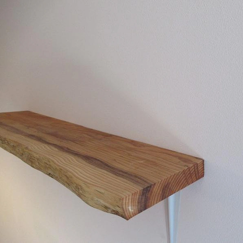 Live Edge Yew rustic solid wood 4ft Shelf floating shelf