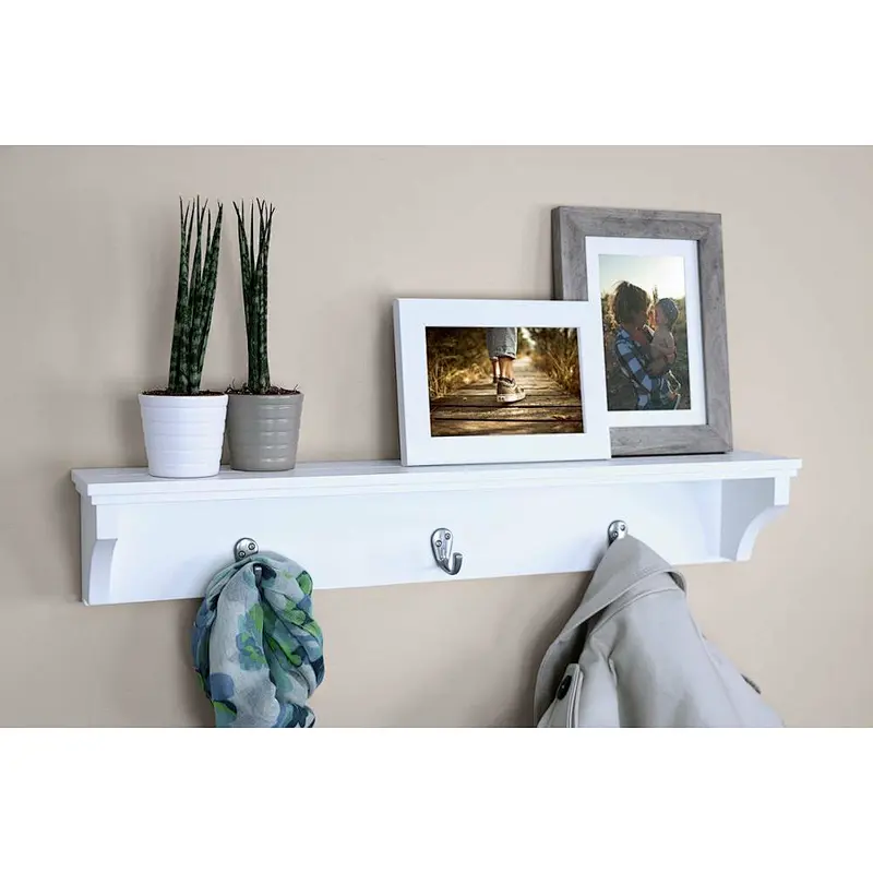 Wall shelf decorations wall shelf bathroom shelf with hooks wall mounted