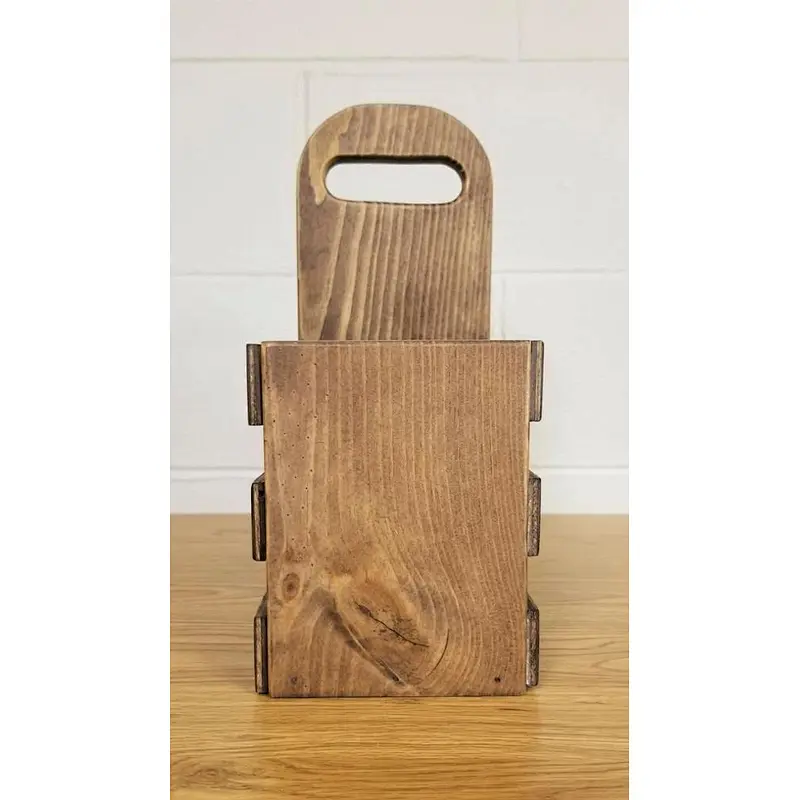 2020  Cheaper Wooden Growler Carrier Box  handcrafted beer carrier Growler tote