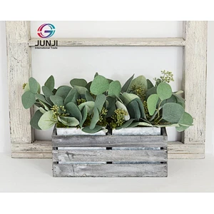 Rustic Farmhouse Centerpiece Decorative wooden crate Wooden box with ropes White crate box Vintage crate Retro Gift
