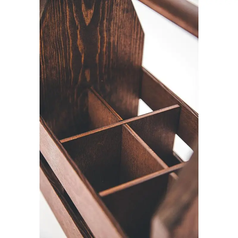 Wooden box- Wine Bottle tote- Bar Decor-Beer holder, Wooden Beer Tote