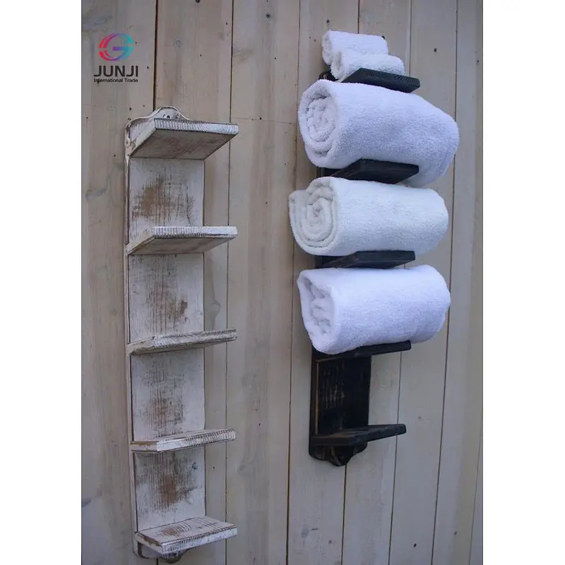 rustic towel rack, wall mount, towel holder wood,