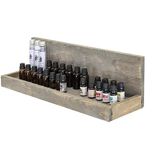 Vintage Design Wall Mounted Floating Wood Shelves rustic display wooden sign stand