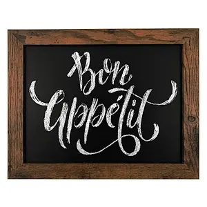 Rustic Framed Premium Surface Magnetic Chalk Board Perfect Board for use with Chalk Markers and Home Decor