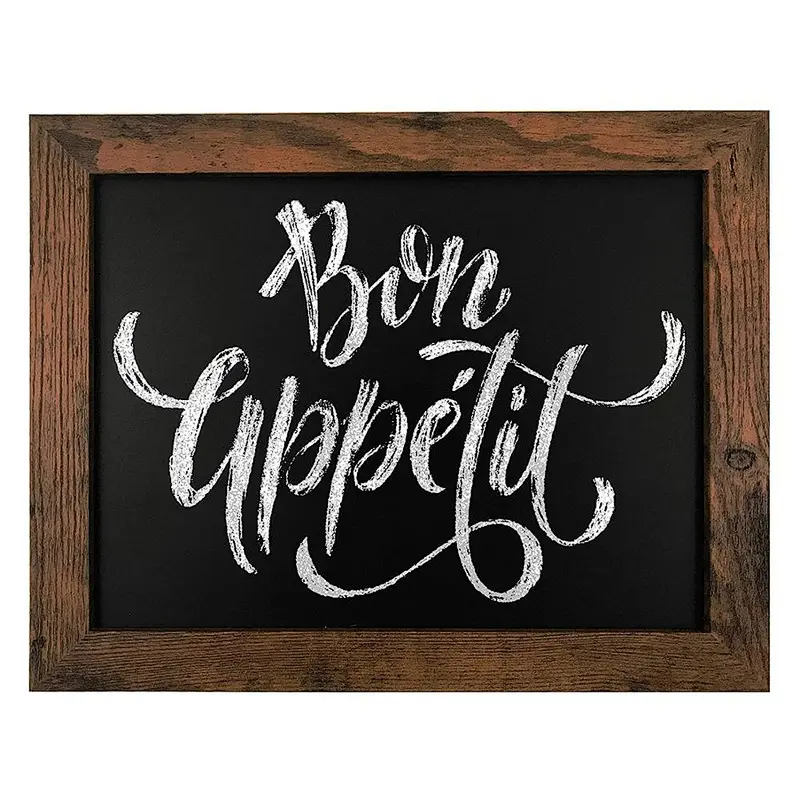 Rustic Framed Premium Surface Magnetic Chalk Board Perfect Board for use with Chalk Markers and Home Decor