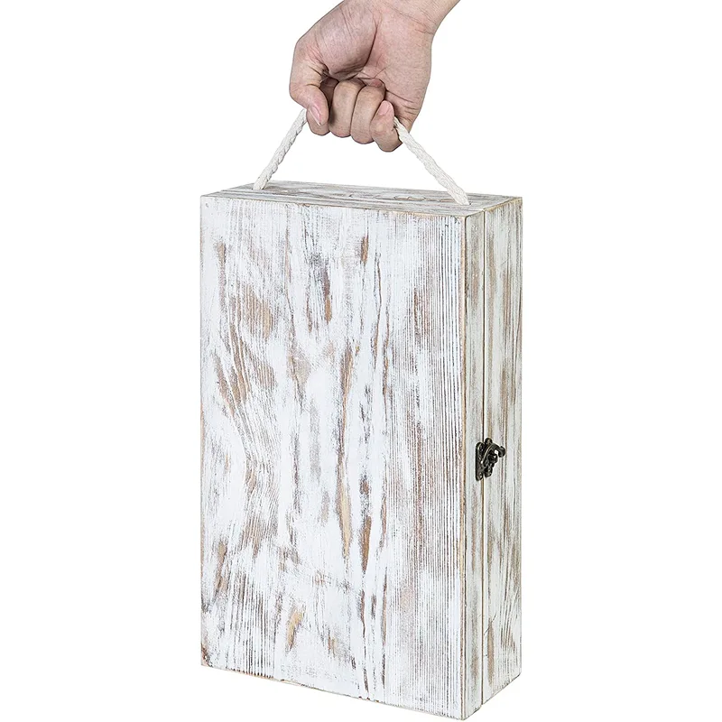 Wooden Wine Tote | Reclaimed Wine Carrier wooden crate box