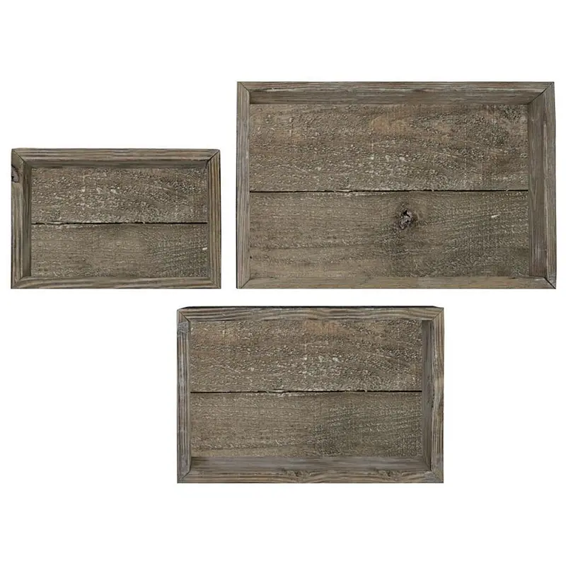 Wood Organizer Trays-The Gray Barn  Rectangle Vintage Farmhouse Shadow Box Shabby Chic Wood Serving Tray