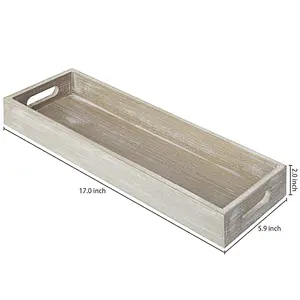Rustic wooden decorated tray